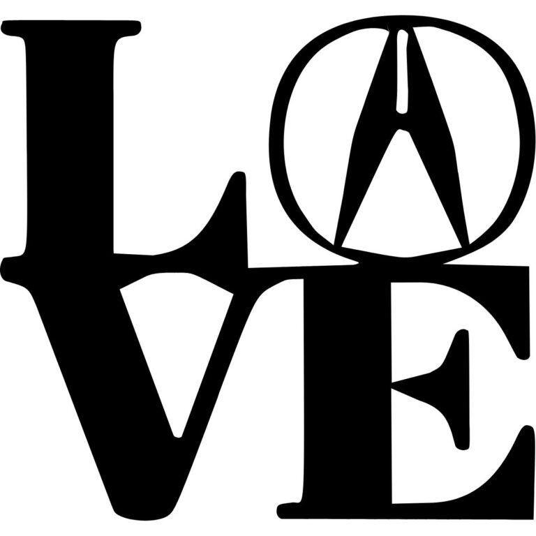 Acura Love Decal