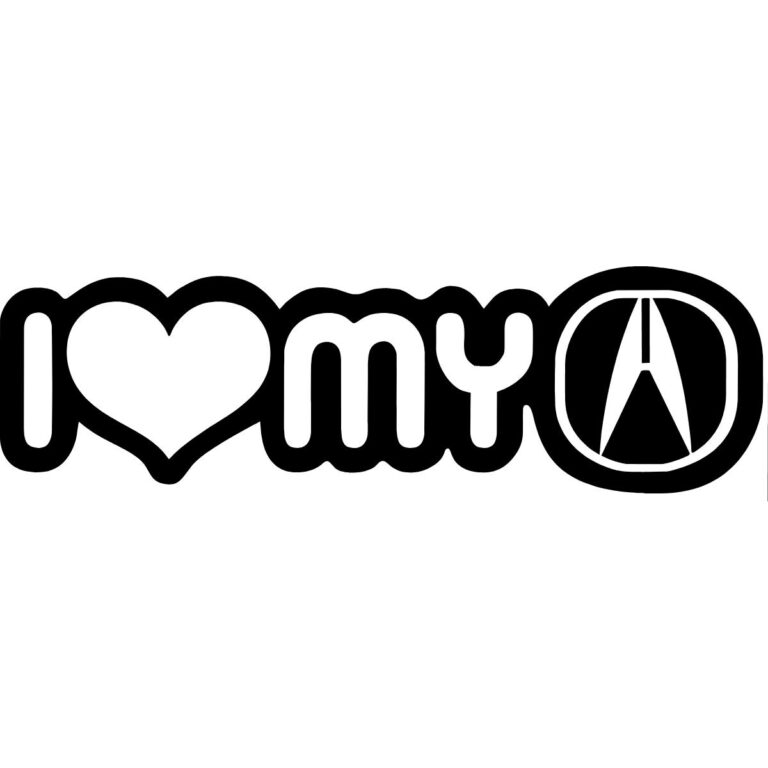 I Love My Acura Decal Sticker