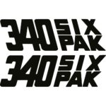 Dodge 340 Six Pak Decals (2) 11 Inch