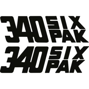 Dodge 340 Six Pak Decals (2) 11 Inch