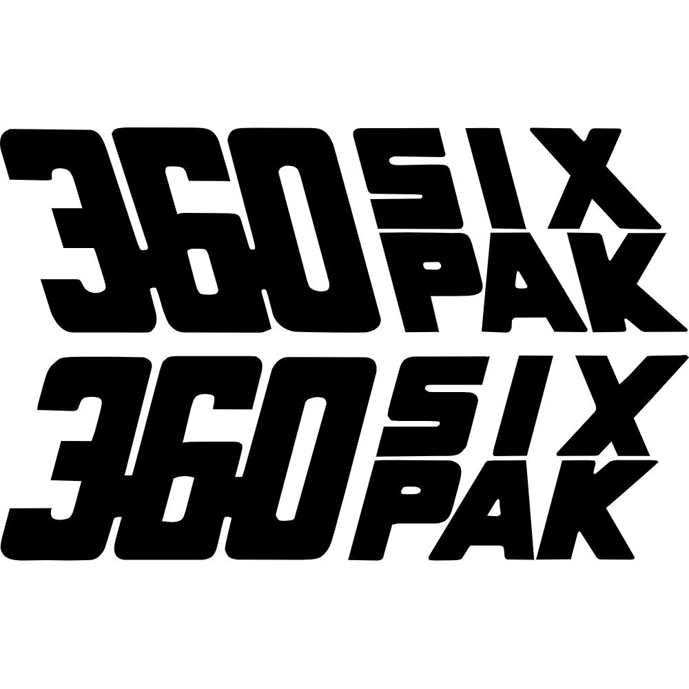 Dodge 360 Six Pak Decals (2) 11 inch