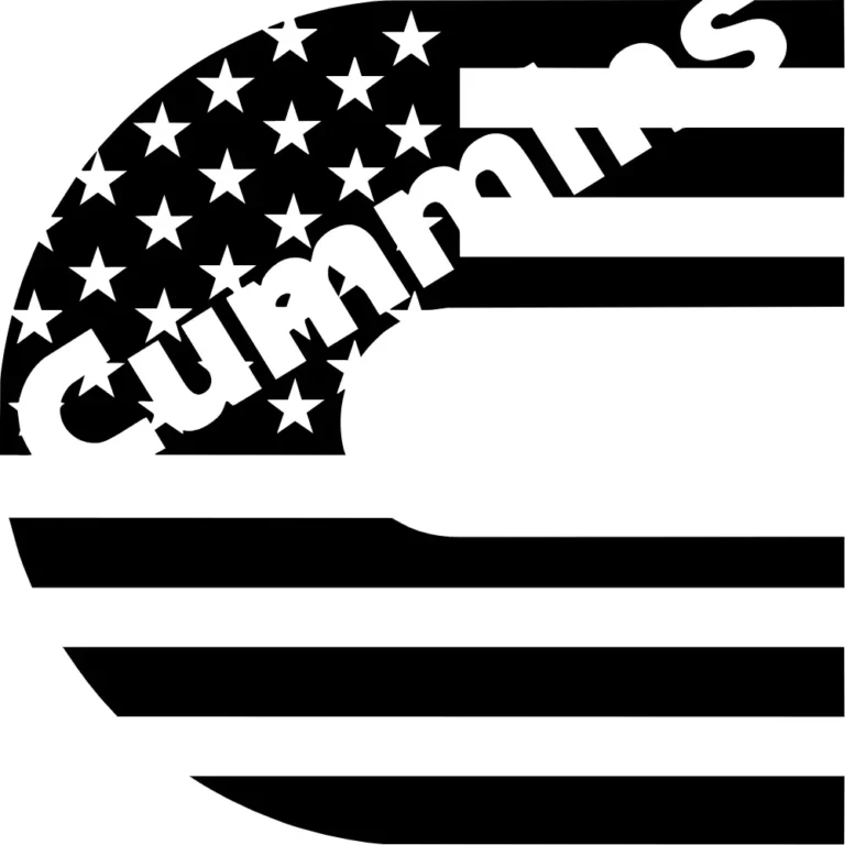 Cummins American Flag Decal