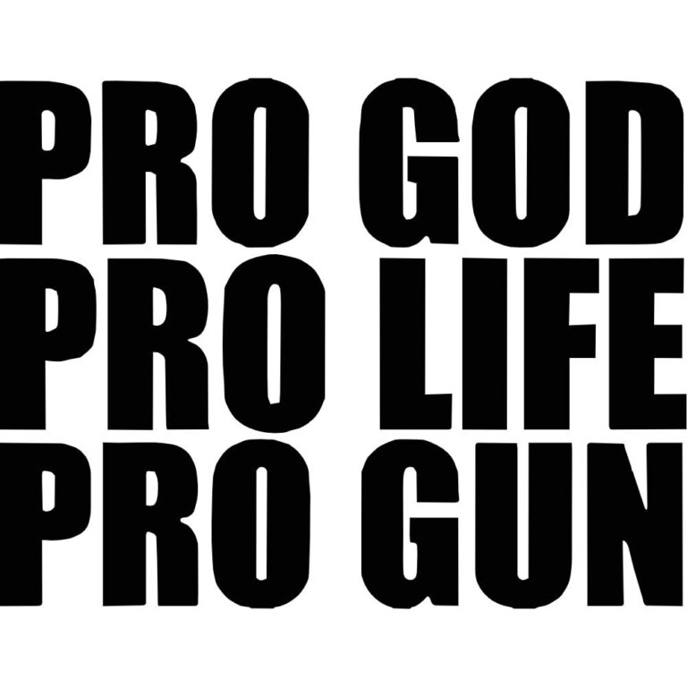 Pro God, Pro Life, Pro Gun Decal