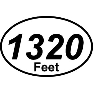 1320 Feet Drag Racing Decal