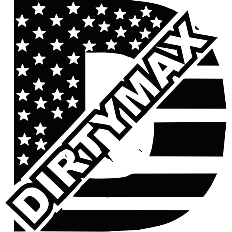Duramax Dirtymax American Flag Decal