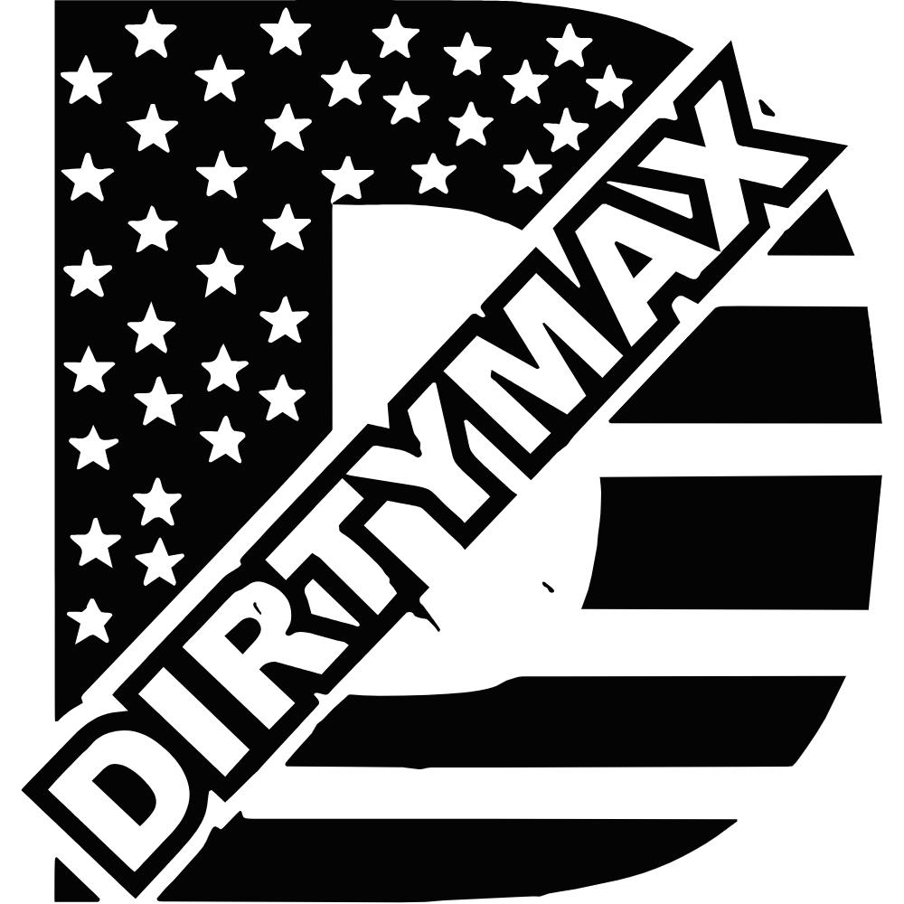 Duramax Dirtymax American Flag Decal