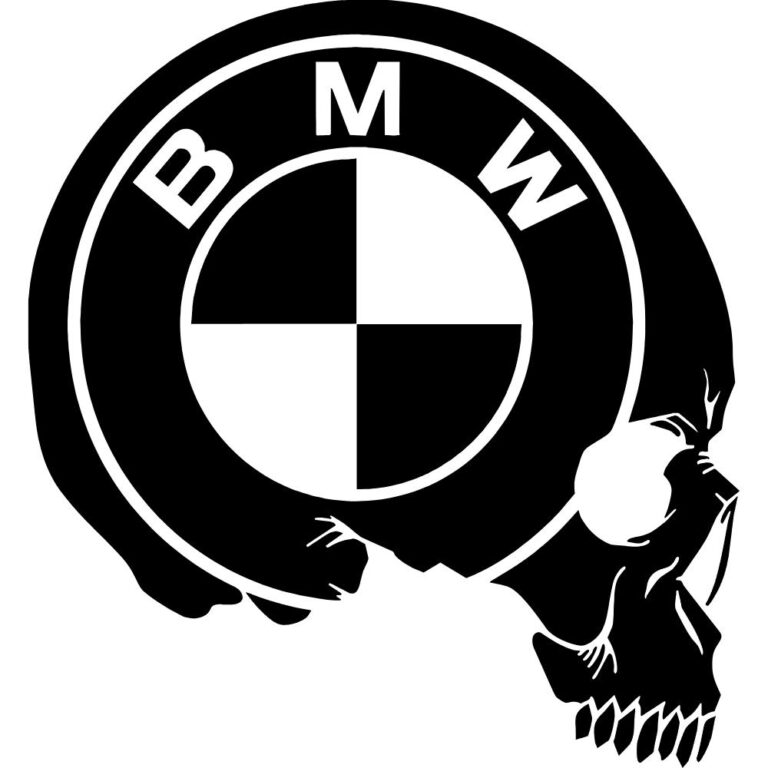 BMW Skull Decal