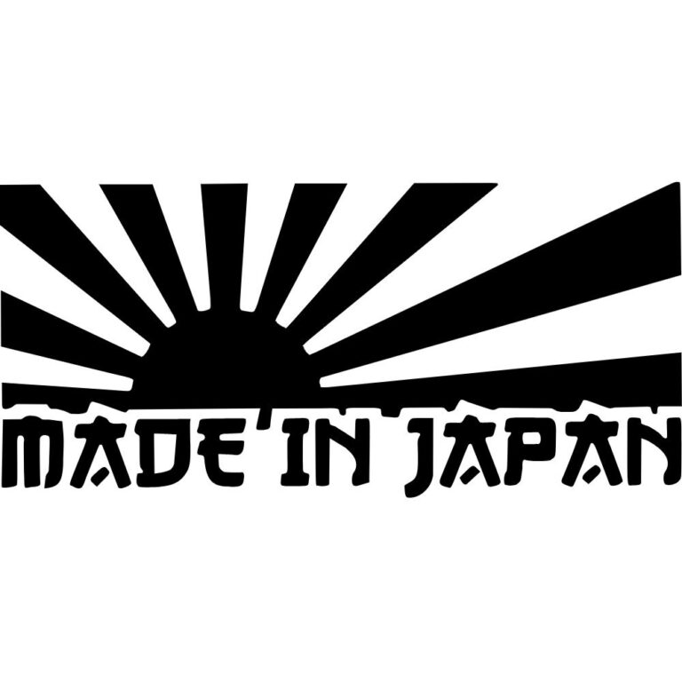 Made In Japan Rising Sun Decal