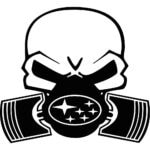 Subaru Piston Gas Mask Decal