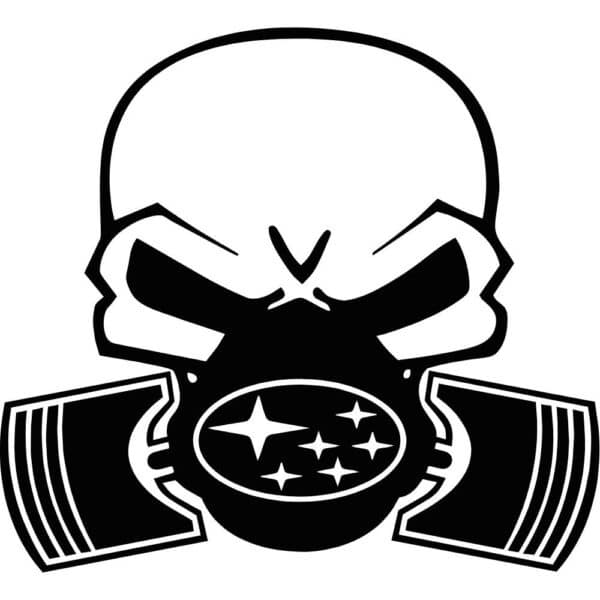 Subaru Piston Gas Mask Decal