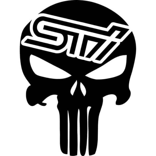 Subaru Skull STI Decal