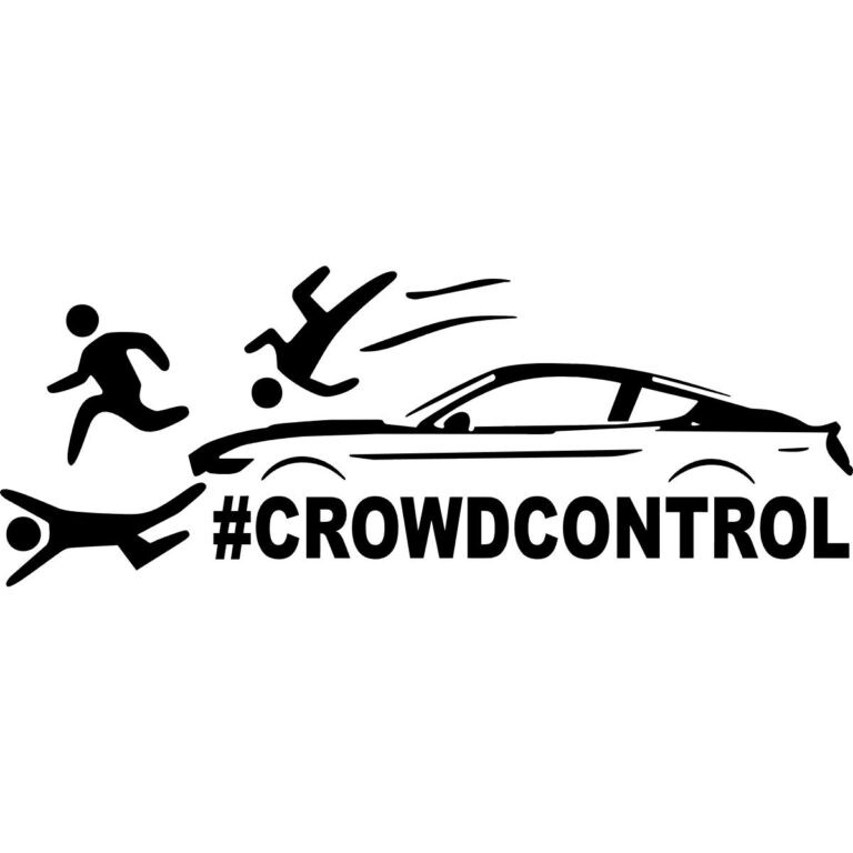 Crowd Control Mustang Decal