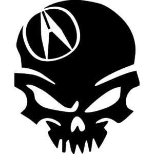 Acura Skull Decal Sticker