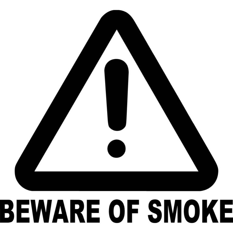 Beware Of Smoke Decal