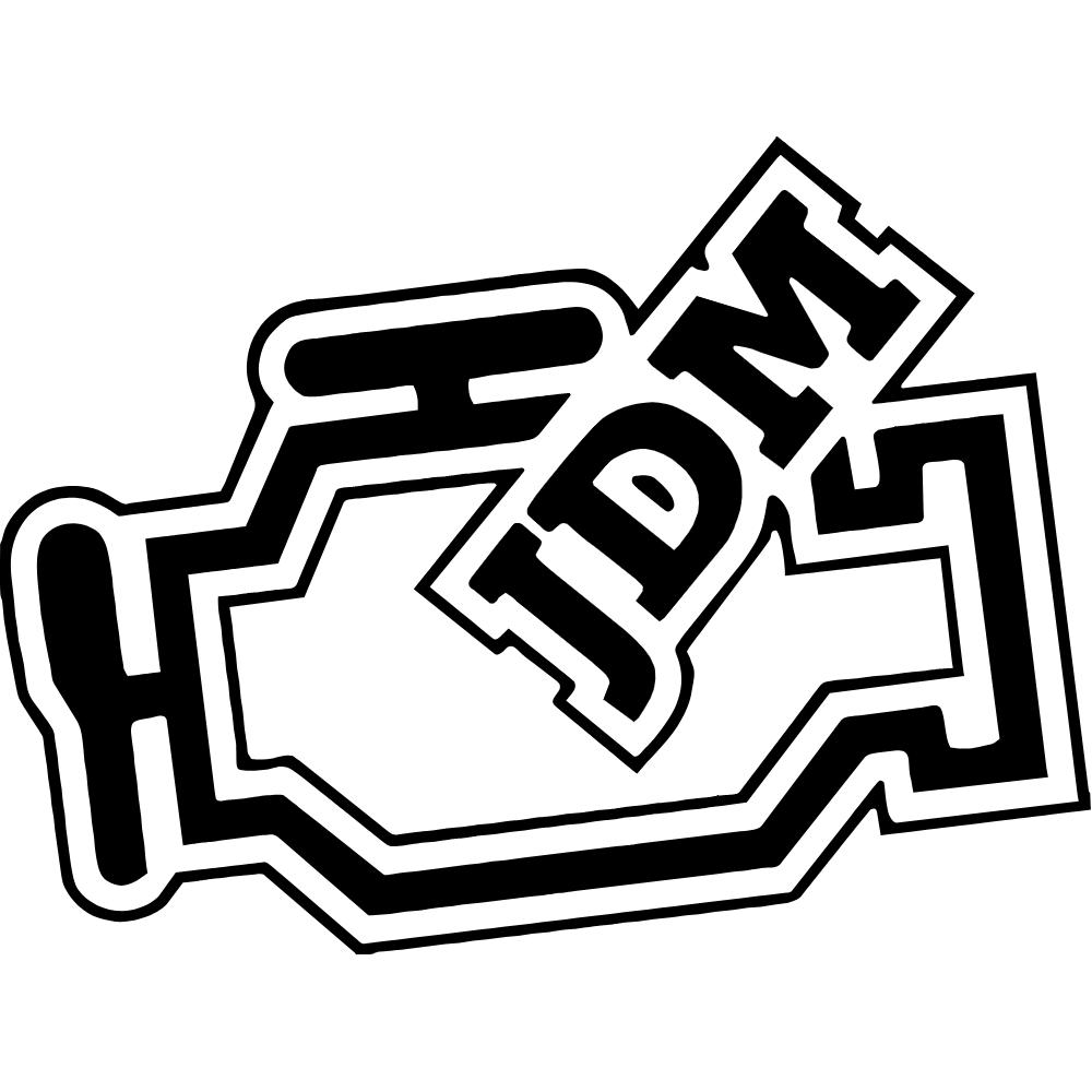 JDM Check Engine Light Decal