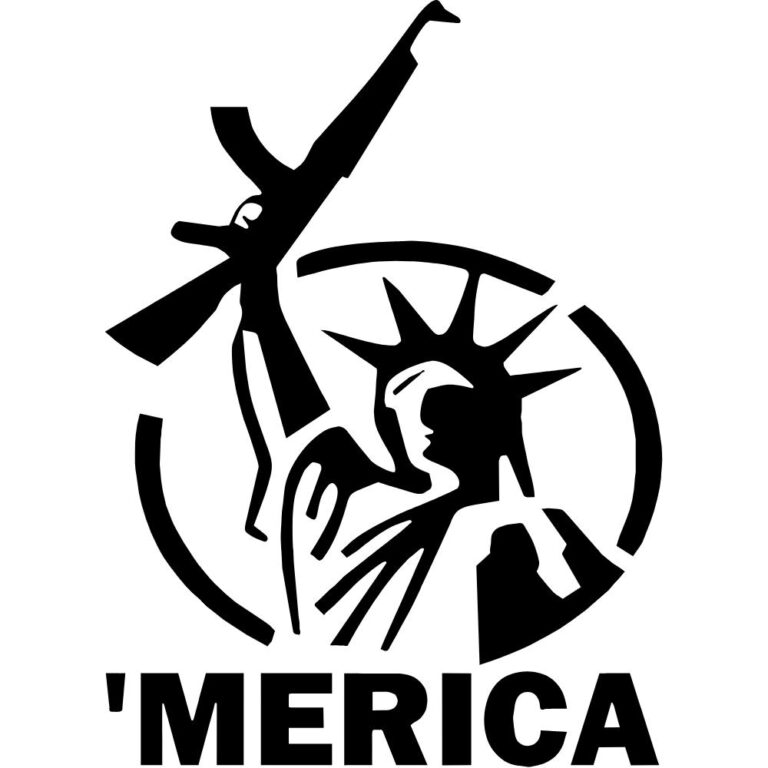 Merica Gun Decal