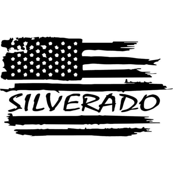 Silverado American Flag Decal
