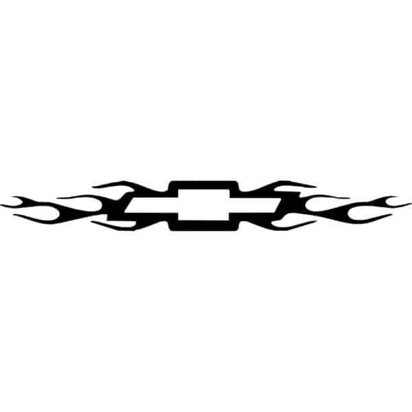 Flaming Chevy Bowtie Decal