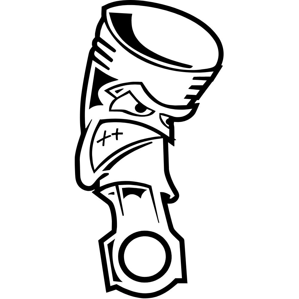 Angry Piston Decal