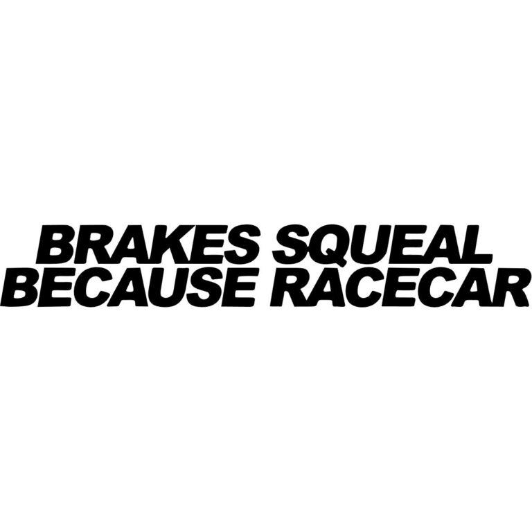 Brakes Squeal Because Racecar Decal
