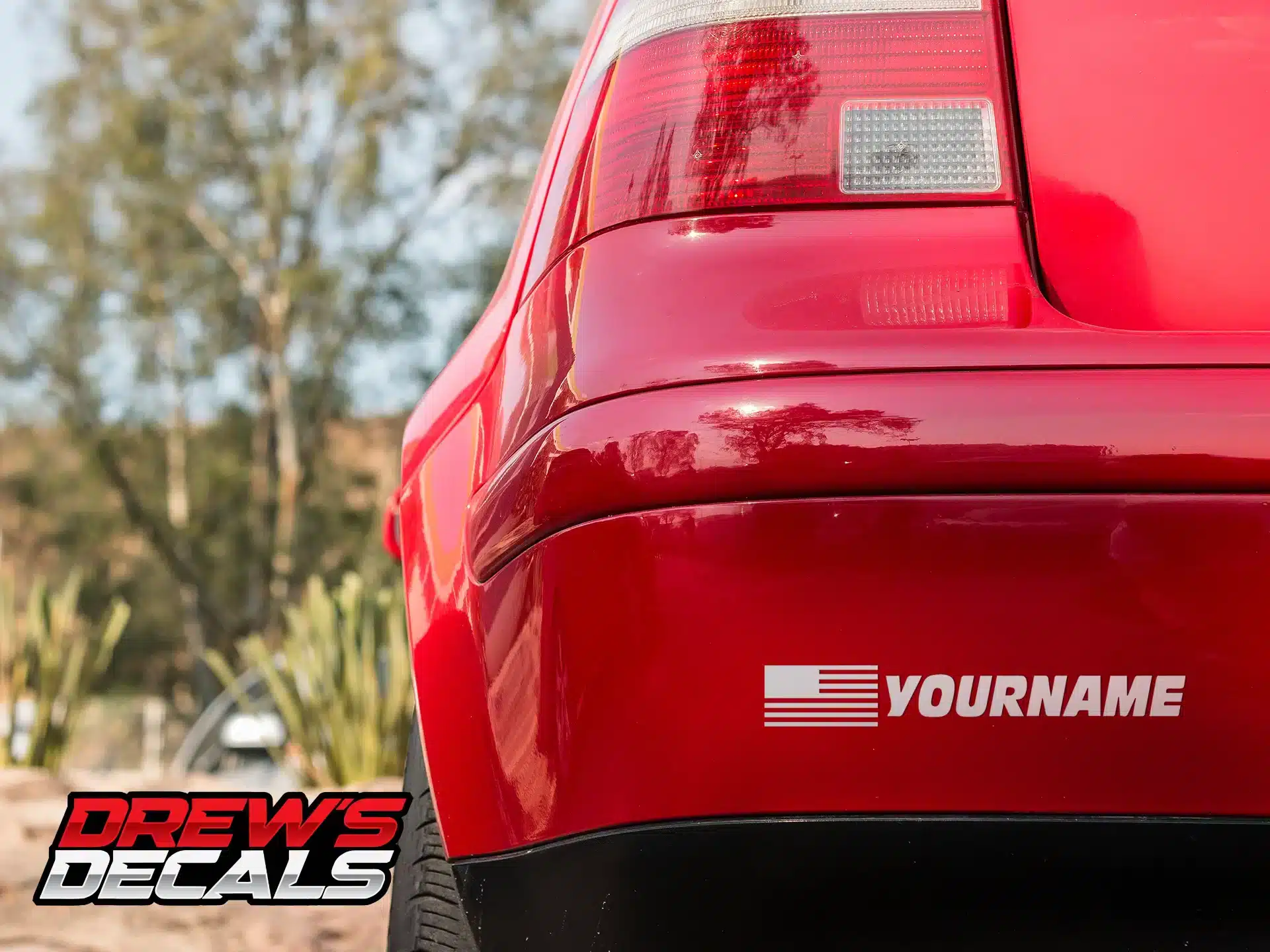 Race Car Driver Name Decal