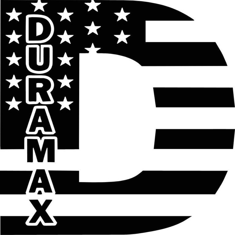 Duramax Diesel American Flag Decal