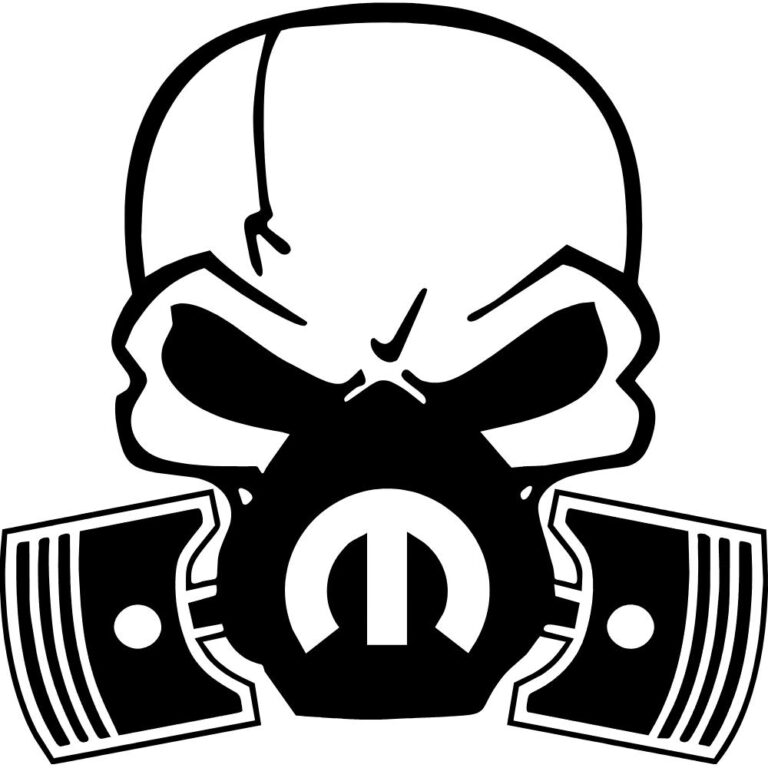 Mopar Piston Gas Mask Decal