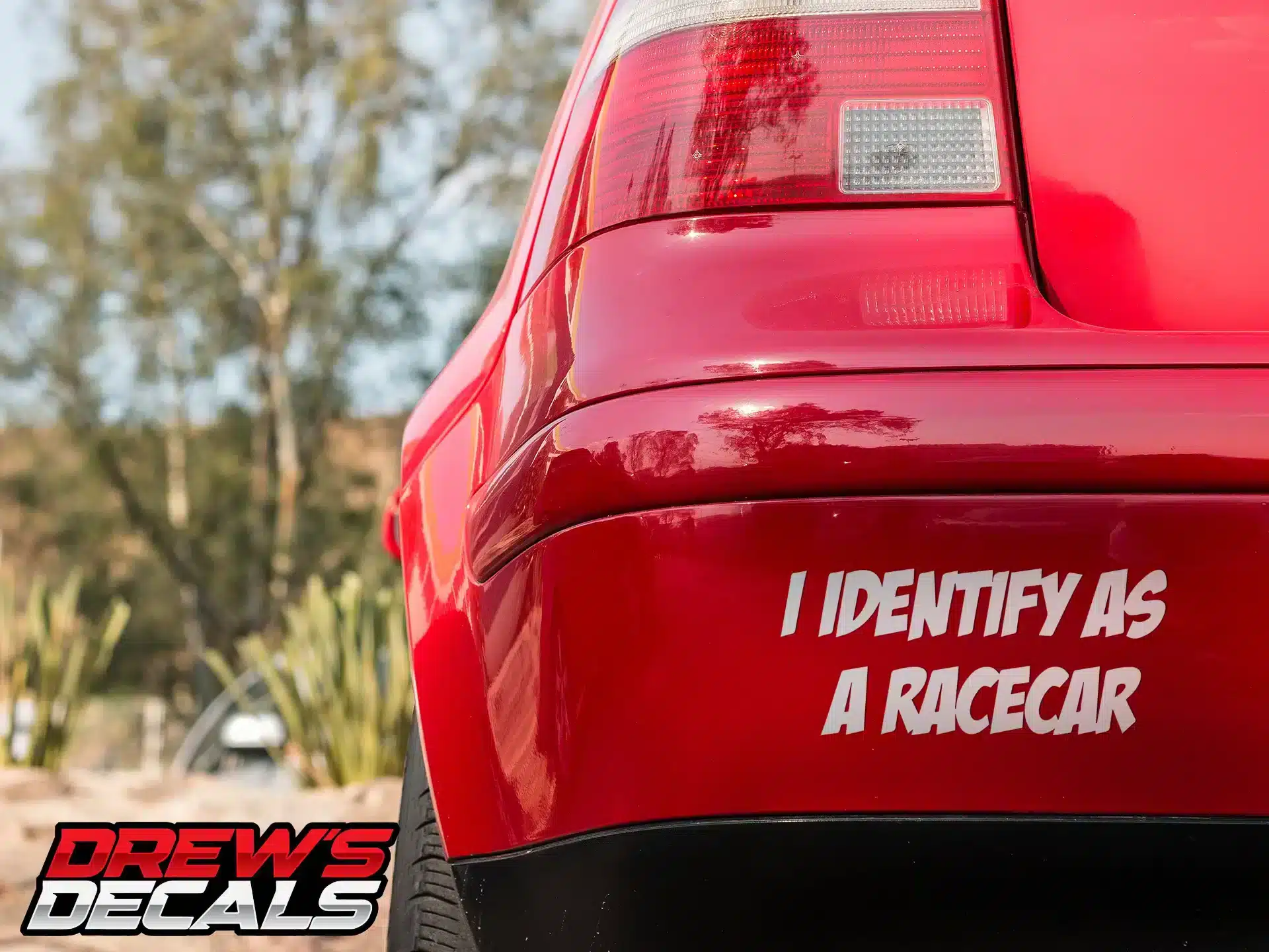 I Identify As A Racecar Decal
