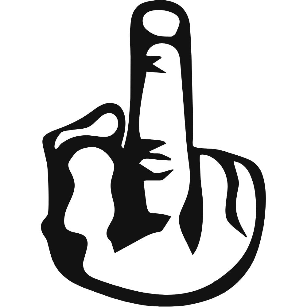 Middle Finger Decal