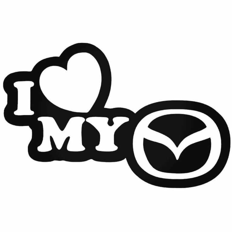 I Love My Mazda Decal