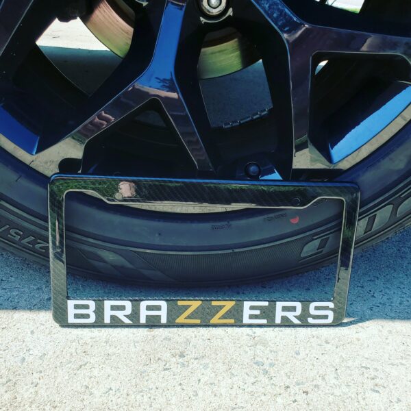 Brazzers Carbon Fiber Style License Plate Frame