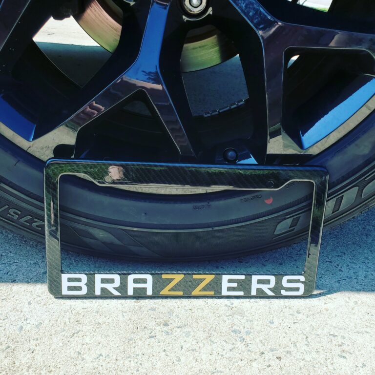 Brazzers Carbon Fiber Style License Plate Frame
