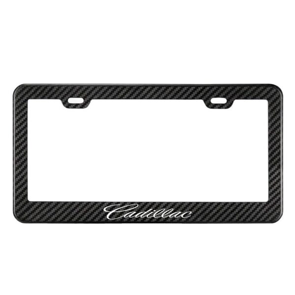 Cadillac Carbon Fiber Style License Plate Frame