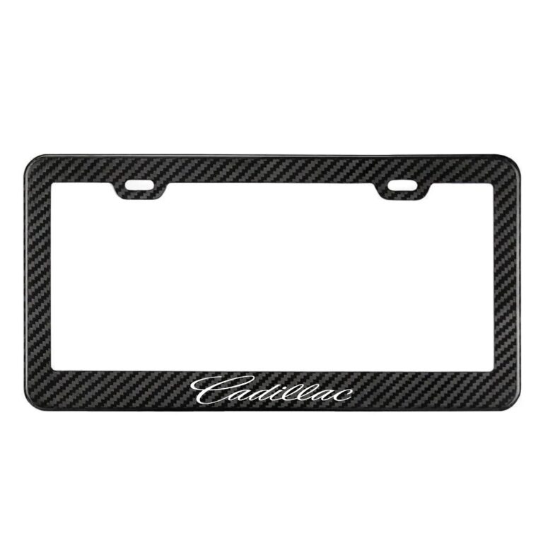Cadillac Carbon Fiber Style License Plate Frame