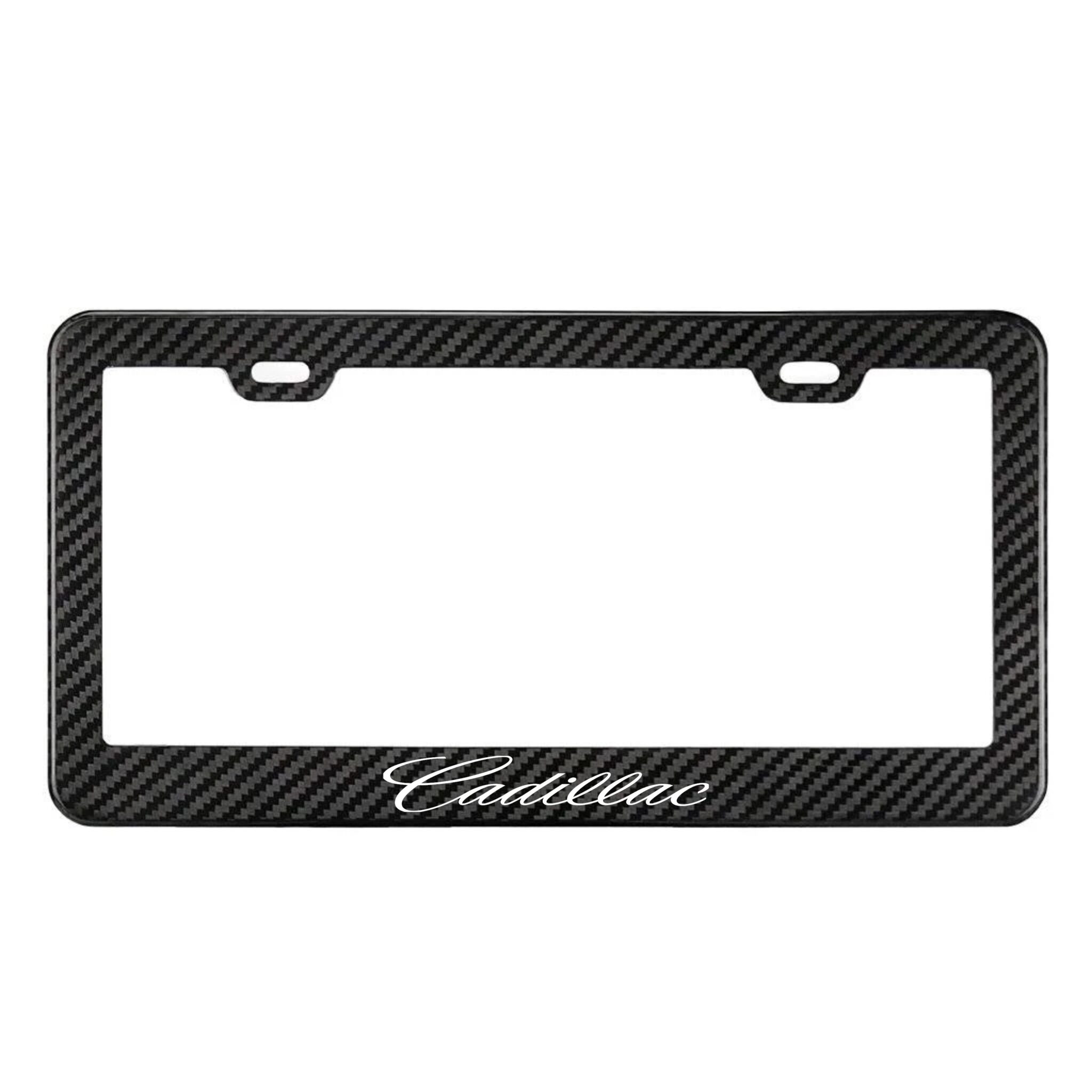 Cadillac Carbon Fiber Style License Plate Frame