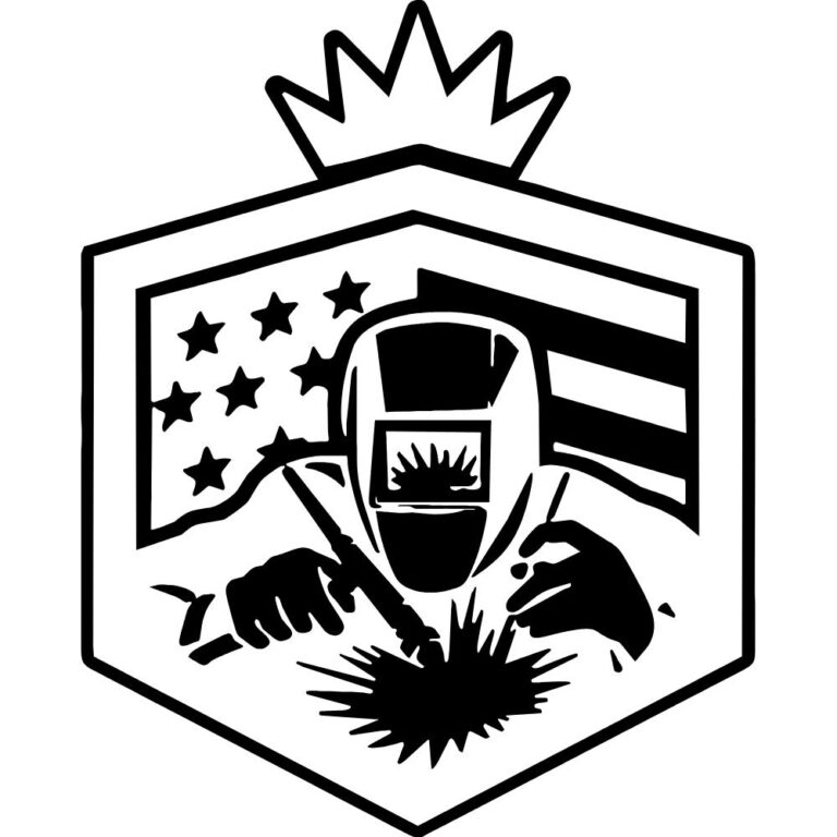 American Flag Welder Decal