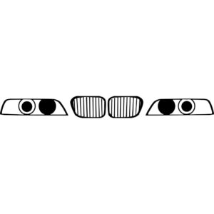 BMW E39 Front Fascia Grille Silhouette Decal