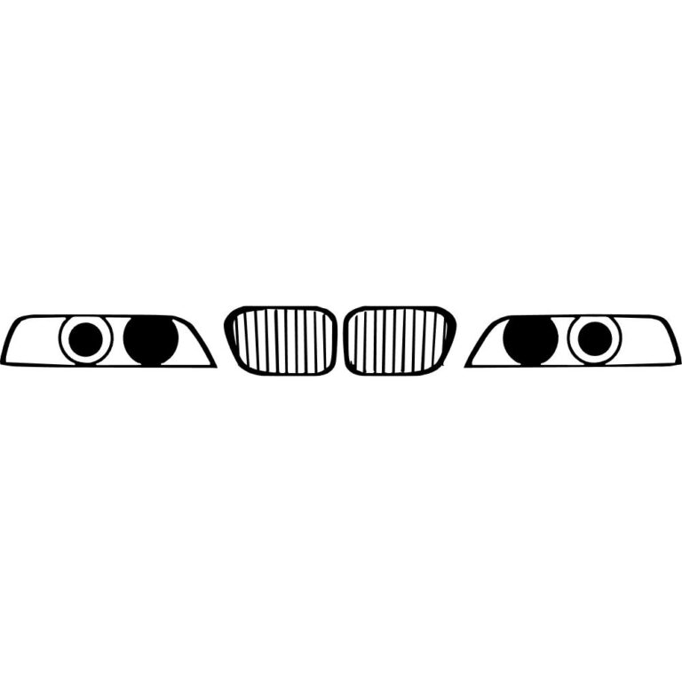 BMW E39 Front Fascia Grille Silhouette Decal