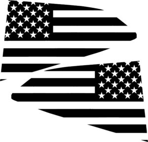 2016-2018 Chevy Camaro American Flag Quarter Window Decals
