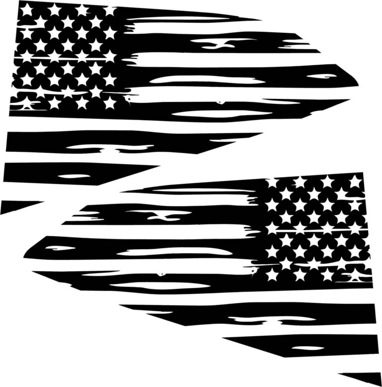 2016-2018 Chevy Camaro Distressed American Flag Quarter Window Decals
