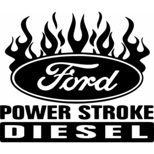 Ford Power Stroke Flame Diesel Decal