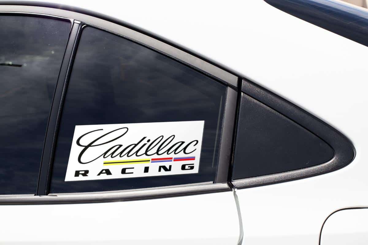 Cadillac Racing White Decal sticker