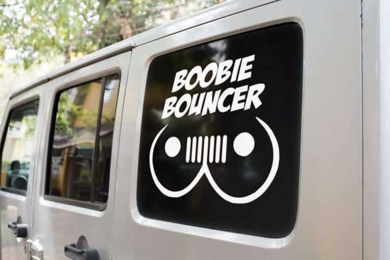 Jeep Boobie Bouncer Decal sticker