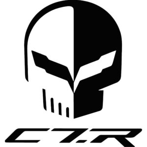 Corvette Jake Skull C7R Decal