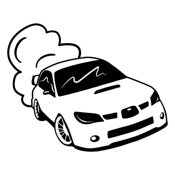 Subaru WRX STI Smoke Decal
