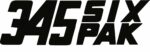 Dodge 345 Six Pak Decals (2) 11 Inch