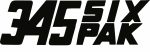 Dodge 345 Six Pak Decals (2) 11 Inch