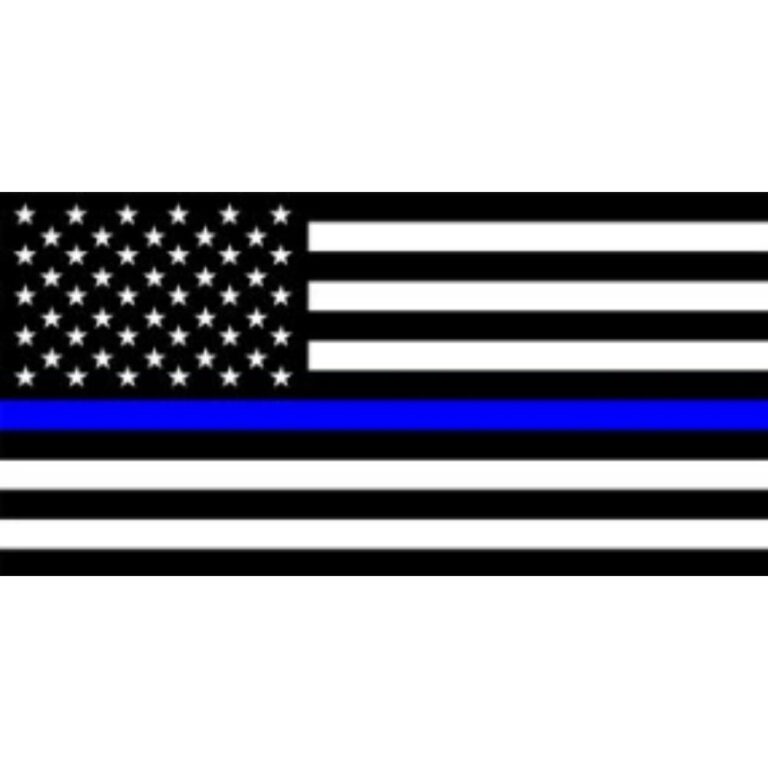 Thin Blue Line American Flag Decal