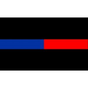 Thin Blue Line Thin Red Line Police Firefighter Flag Decal