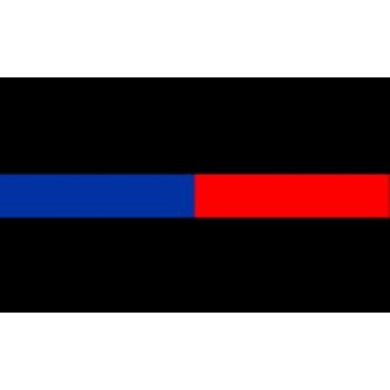 Thin Blue Line Thin Red Line Police Firefighter Flag Decal